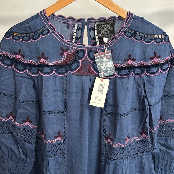 Johnny Was Linen Reina Mini Dress - Picture 8 of 13